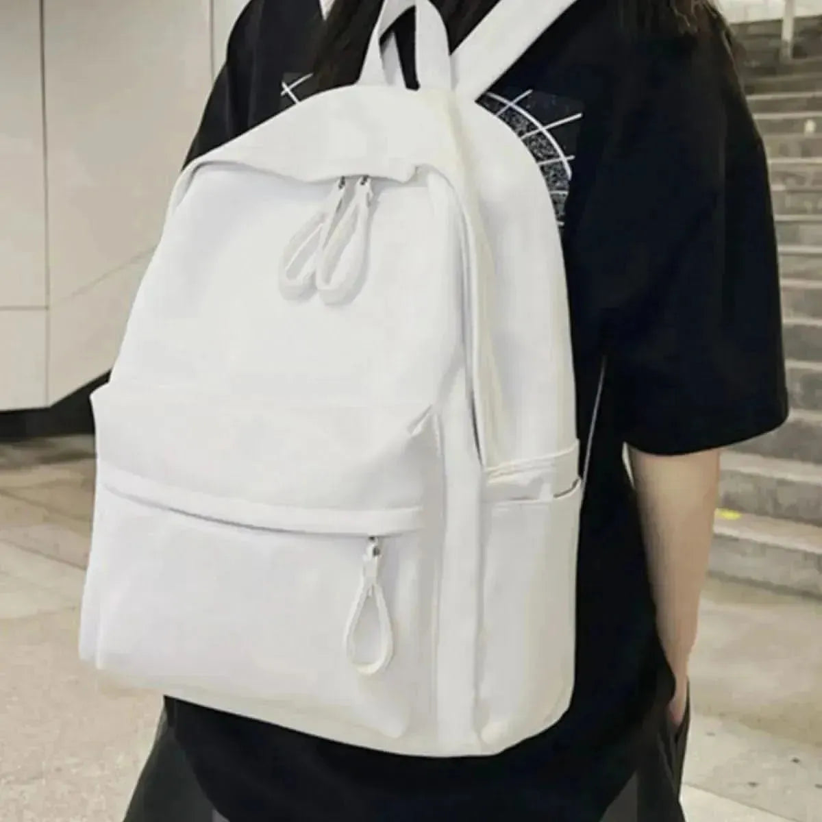 PU Leather Zip Backpack Bag - Bad Moms Club