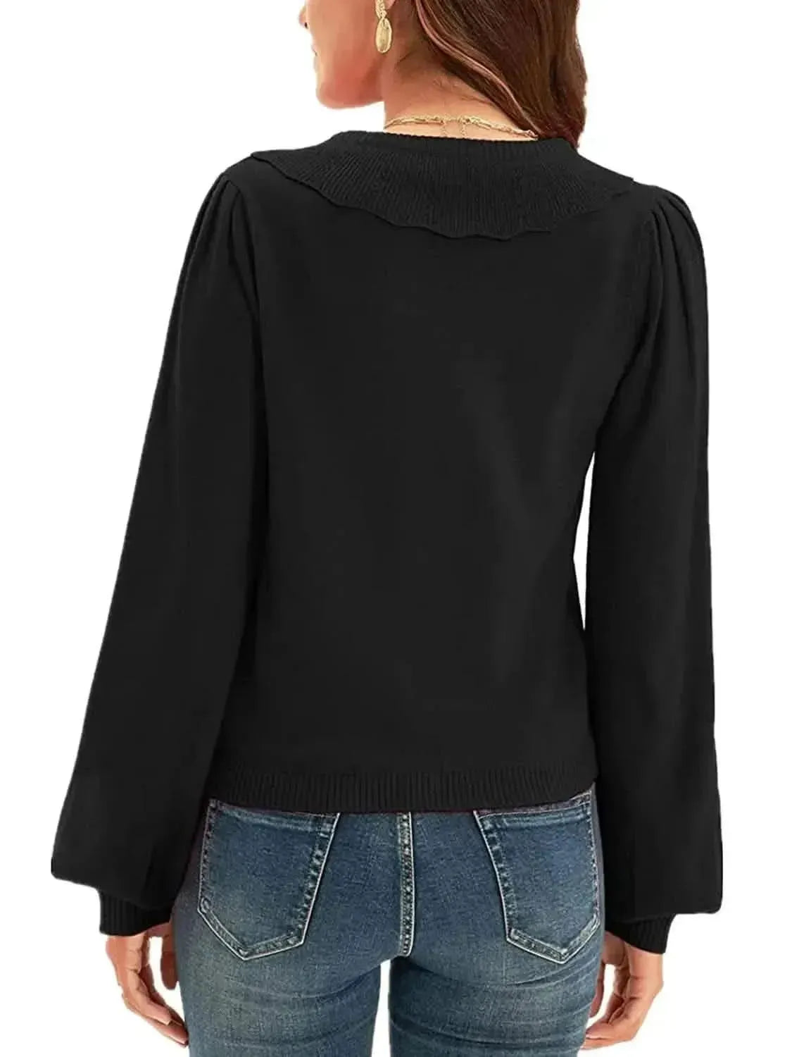Collared Long Sleeve Button Down Cardigan - Bad Moms Club