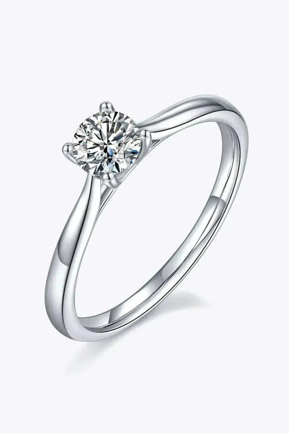Moissanite 925 Sterling Silver Solitaire Ring - Bad Moms Club