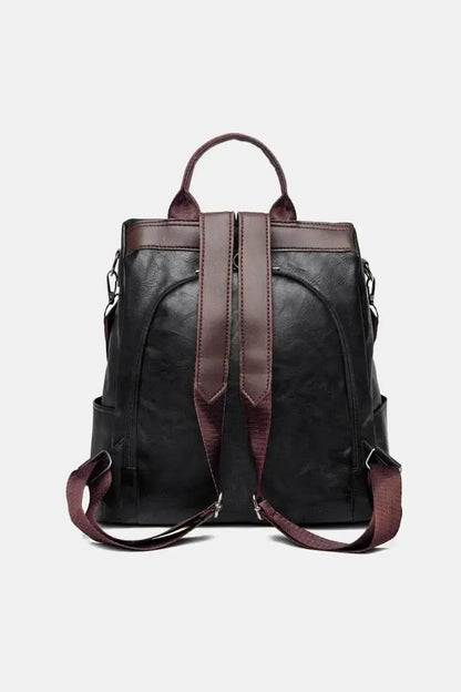 PU Leather Large Backpack Bag - Bad Moms Club